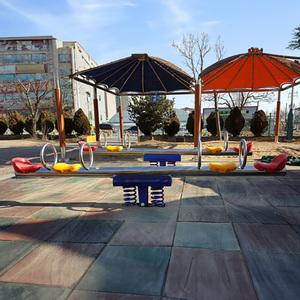 TK 시소 스텐 4인용 스프링 VK1133 초등학교 야외 공원 유치원 어린집 놀이터 시소 놀이기구 국내제작 설치