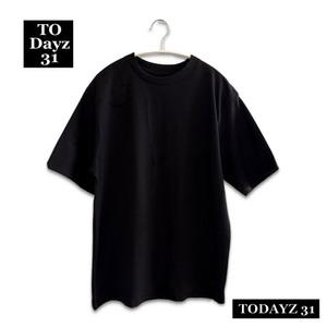 투데이즈 라운드 무지 블랙반팔티셔츠 반팔T/단체티/속이안비치는 도톰한면티