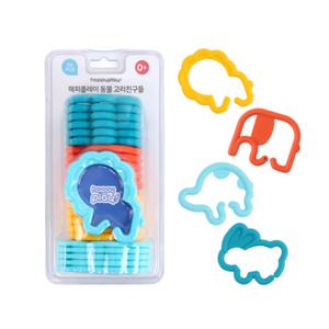 해피플레이 고리 장난감 소근육 발달 동물세트 24개입 BNS