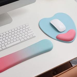 파스텔 하트 마우스패드 키보드손목보호대 피로완화 손목압력완화 선물