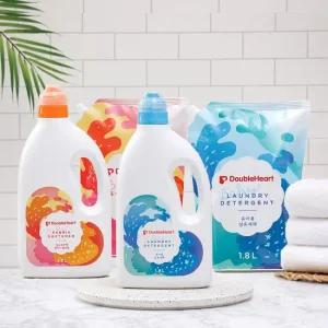 2+2 유아용 1.8L 세제 용기1+파우치1)+유연제 용기1+파우치1)