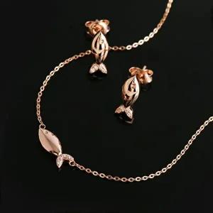 [비앤비골드]14K 통통 물고기 큐빅 주얼리세트 NPS29312