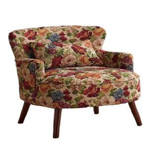 북유럽 쇼파 엔틱 복고풍 1인용 꽃무늬 의자 빈티지