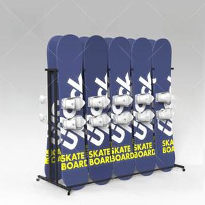 스탠드 50X50X135CM 진열대 스키보관대 스노우보드 검정색 행거 2개수납