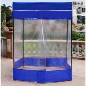 임시 대기실 투명 야외 초소 방한 부스 비닐