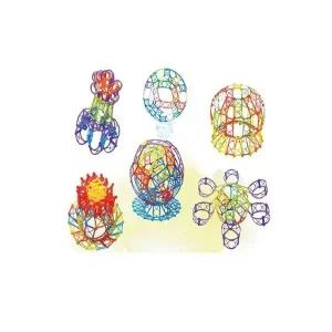 고품질 연결 방패 블록 장난감 유치원 완구 선물 보관함 포함 회전 유아장난감 유치원 (WFHUI8A)