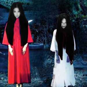 할로윈 코스튬 여자 처녀 귀신 유령 집 하얀 소복 축제