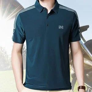 남성 골프 반팔 쿨링 카라티 기능성 여름 냉감 티셔츠-WFB78A1