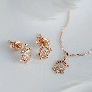 [비앤비골드]18K 장수 거북이 큐빅 주얼리세트 NPS29279