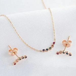 [비앤비골드]18K 레인보우 큐빅 주얼리세트 NPS29282