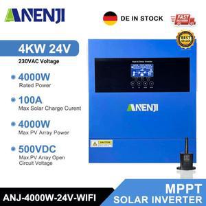 6.2KW MPPT 하이브리드 태양광 인버터 순수 사인 오프 타이 230VAC PV 500V 내장 100A/120A 충전 컨트롤러