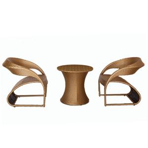 2인용 라탄 테이블 의자/골드색상/라이트브라운/편안한/등받이/유리테이블/조립상품/내구성