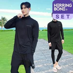 남자 래쉬가드세트 루즈핏 집업 긴팔 수영복 워터레깅스 투인원 반바지 비치웨어 RC903 AC501