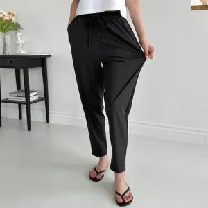 [오노마] ONM 9부 여자 팬츠 여름 바지 밴딩 슬랙스 시원한 냉감  29550912)