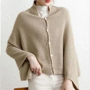 [오노마] ONM 니트 망토숄 데일리 무지 겨울숄 보온 케이프 어깨덮  28462075)