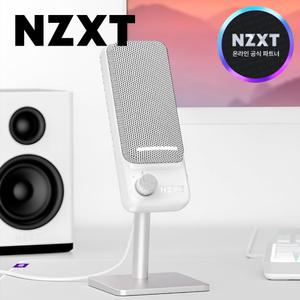 [국내정품] NZXT 캡슐 엘리트 콘덴서 방송용 USB 스탠드 마이크 화이트