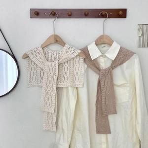 [오노마] ONM 여자 펀칭니트 어부바 케이프 레이어드 어깨 숄가디건