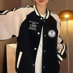 ONM 봄가을 자켓 여행용 야구점퍼 여성 루즈핏