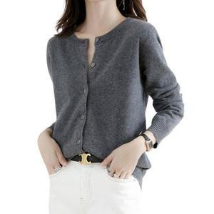 여성 시무실 카디건 솔리드 코트 얇은 데일리 가디건 캐주얼 가을 니트 사무실 길팔