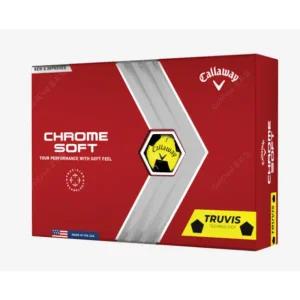 [캘러웨이] 크롬소프트 축구공 트루비스 형광노랑 골프공 3피스