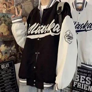 [하프클럽/]남녀공용 오버핏 캐주얼 봄 가을 야구 잠바 점퍼 자켓