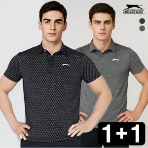 슬레진저_원플원 남성 펀칭 카라 반팔티