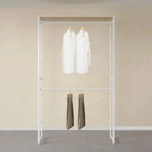 드레스룸 1250 2단 행거 시스템행거 철제 선반 조립식 스탠드