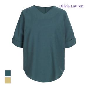 [올리비아로렌]  러블리 반소매 블라우스_VOBNSXM5486