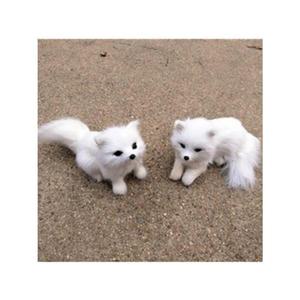 화이트 북극 여우 인형 동물 구미호 애착 봉제 면
