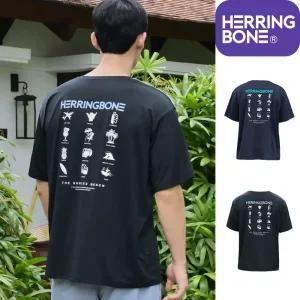 [헤링본] 남자 반팔 래쉬가드 루즈핏 비치웨어 멀티 빅사이즈 상의 RI385M