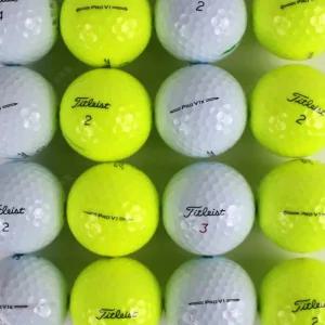 타이틀리스트 PRO V1 / V1X 혼합 A+급 화이트/옐로우 로스트볼 중고 골프공 10알
