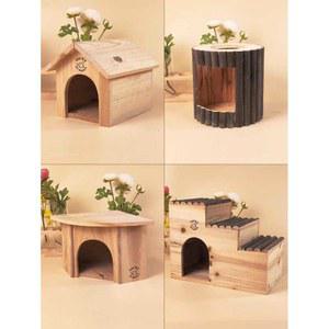 놀이터 나무집 Wate 햄스터 사육 나무 골드 격리 rs 잔디 토끼 계단 터널 씹기