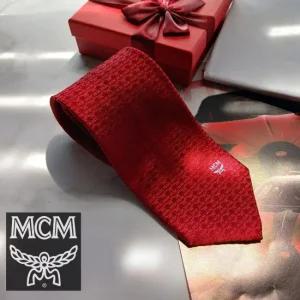 MCM 실크 레드 모노그램 자카드 넥타이 8.8cm A+등급 A17654