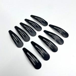 앞 똑딱핀 잔머리핀 옆 왕 잔 검정 6.8cm 10P (3whRu)