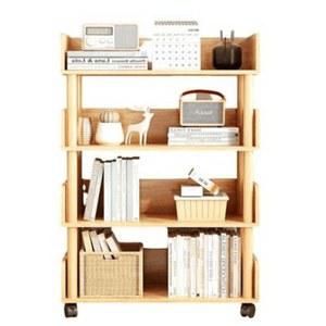 북카트 바퀴달린 원목 책꽂이 북트럭 책상밑책장 도서관 바퀴 6단