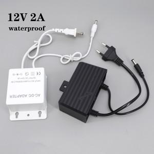 미니 DC 12V 2A 전원 공급 장치 2000ma 야외 방수 EU 24w 어댑터 led 스트립 CCTV 카메라 AHD NVR 5.52.1mm