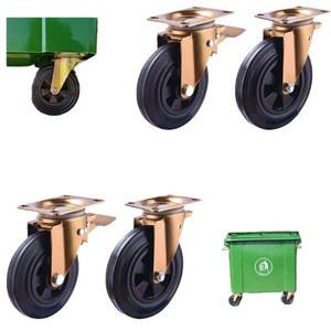 쓰레기통 바퀴 대용량 분류 76L 120L 덮개 학교 카트 사각 그린 흰색 원형 야외