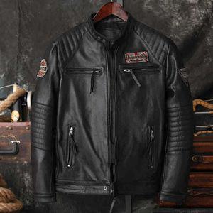 바이크 가죽자켓 소가죽 빈티지 XL 라이딩 빅사이즈 상의 오토바이
