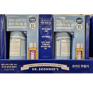 닥터브로너스 캐스틸솝 클렌저 950ml+60ml+전용펌프 대용량 바디워시 올인원