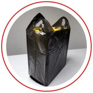 다용도 비닐봉투 5호 20리터 100매 (손잡이+걸이끈)/일회용/검은색/검정/손잡이/비닐/봉지/야채/과일/가게