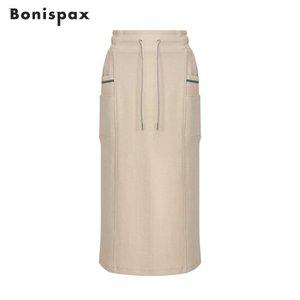 보니스팍스 저지 허리 밴딩 스커트