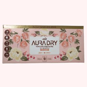 아우라 건조기 시트 200매 코스트코 샤프란 대용량 건조시트 프레쉬 플로럴향