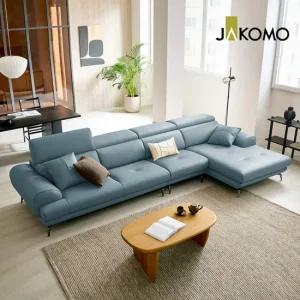 루디아 6인 카우치형 기능성 노빌레타 이태리 천연면피 소가죽 소파