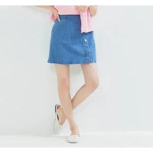 [로엠]랩형 미니 데님 스커트 (RMWJC26RT1-T)