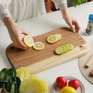 플레이팅 컷팅 양면사용 통원목 도마 웨이브 2size/가정 업소 식당 음식점 다용도 다회용 조리 요리 도구