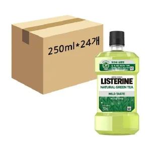 [보리보리/땡큐온]리스테린 내츄럴 그린티 순한맛 구강가글 250ml x24개