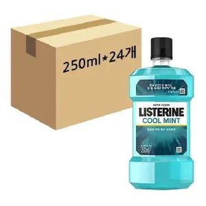 [보리보리/땡큐온]리스테린 내츄럴 쿨 민트향 구강청결제 250ml x24개