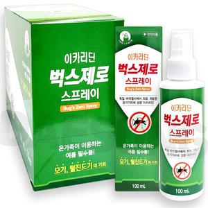 벅스제로 스프레이 100ml X10개 모기 털 진드기 퇴치제 기피제 이카리딘 최신형