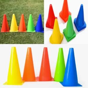 칼라콘32cm 트레이닝콘 꼬깔콘 표지판 안내판 체육/드리블/라바콘/컬러콘/스포츠/운동/축구