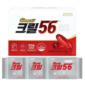 펄세스 크릴오일 크릴56 1000mgX30캡슐X3팩